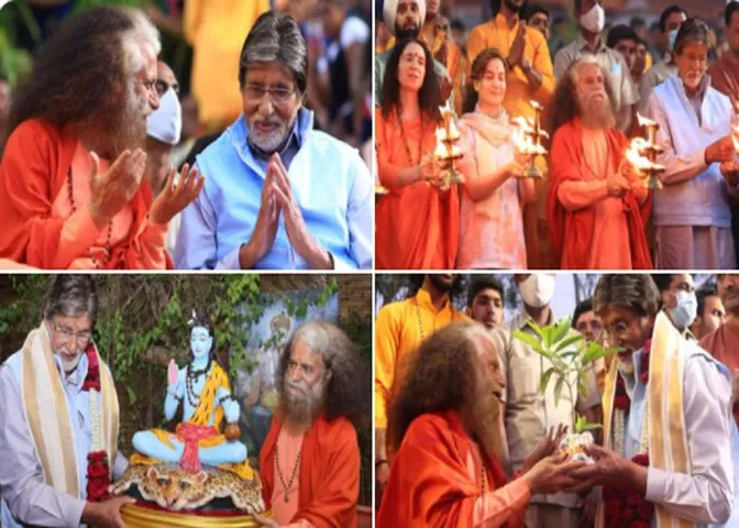 महानायक अमिताभ बच्चन ने ऋषिकेश में की गंगा आरती