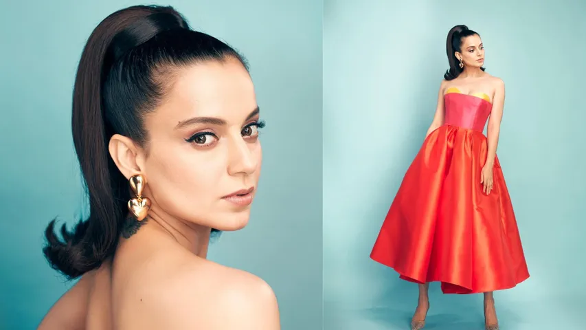 Kangana Ranaut appeared in a stunning dress at Tiku Weds Sheru event