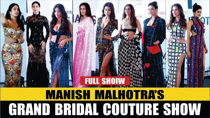 Nora Fatehi, Janhvi Kapoor, Sonali & Other Celebrity Arrive at Manish Malhotra Bridal Couture Show