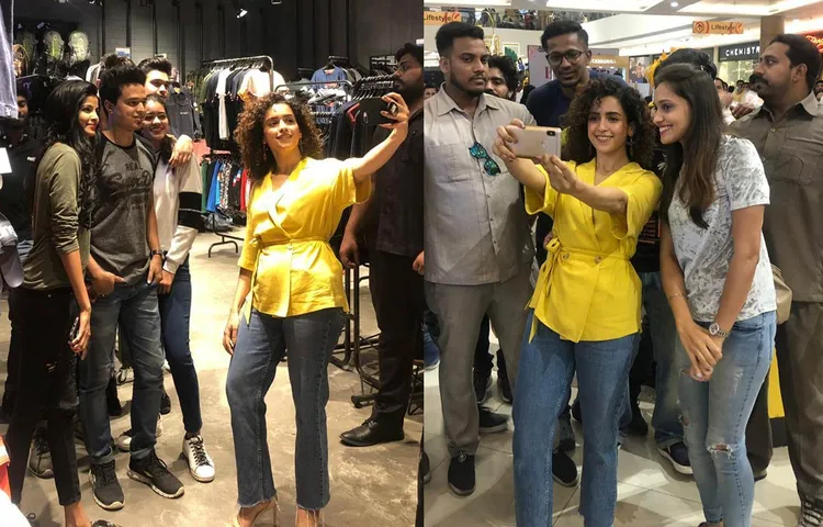 हैदराबाद इनहोरबिट में स्प्रिंग समर कलेक्शन को लॉन्च करने पहुंची सान्या मल्होत्रा