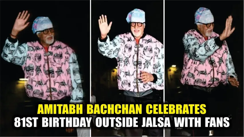 Amitabh Bachchan 81st Birthday at Midnight Outside Jalsa