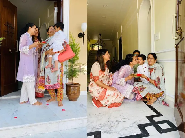 रंगोली चंदेल के नए घर का हुआ गृहप्रवेश, कंगना रनौत ने भांजे का किया स्पेशल स्वागत