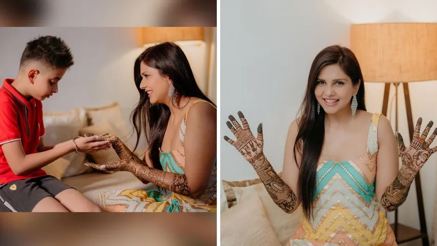 Dalljiet Kaur Mehendi Photos