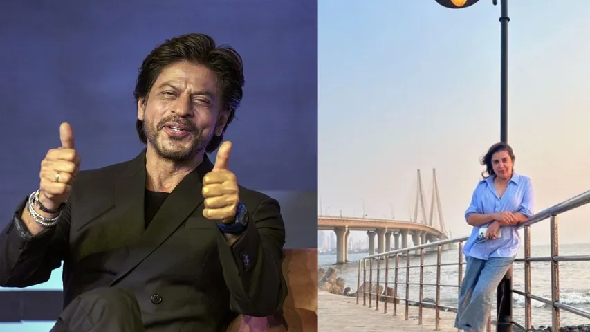 Leaked pictures of Shah Rukh Khan and Farah Khan from the sets of 'Jawan'