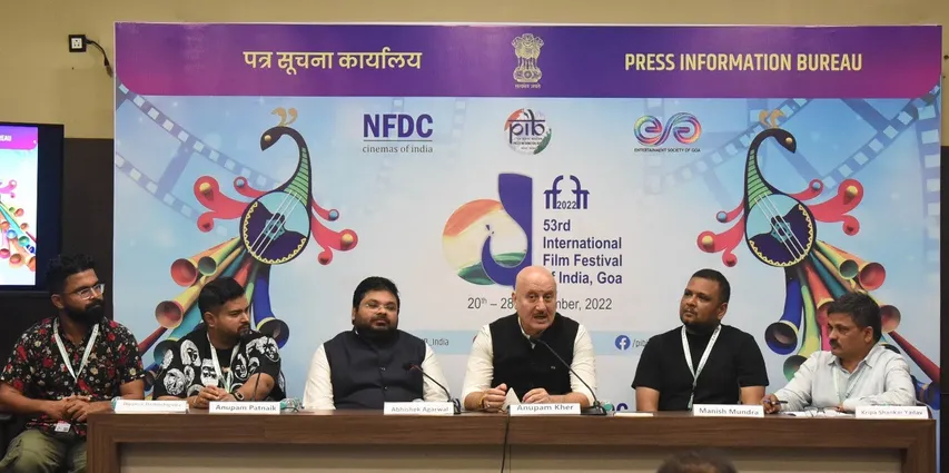 Anupam Kher announces on stage the Hindi remake of Odia film Pratikshya, which highlights the dynamics of a father-son relationship at IFFI53