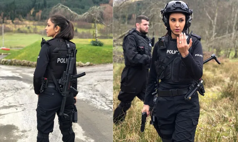 Navneet Dhillon काली पुलिस की वर्दी में बिल्कुल नेचुरल लग रही हैं!