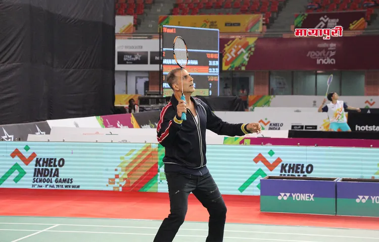 दिल्ली में अक्षय कुमार ने खेलो इंडिया स्कूल गेम्स में आयोजित बैडमिंटन खेलों में भाग लिया