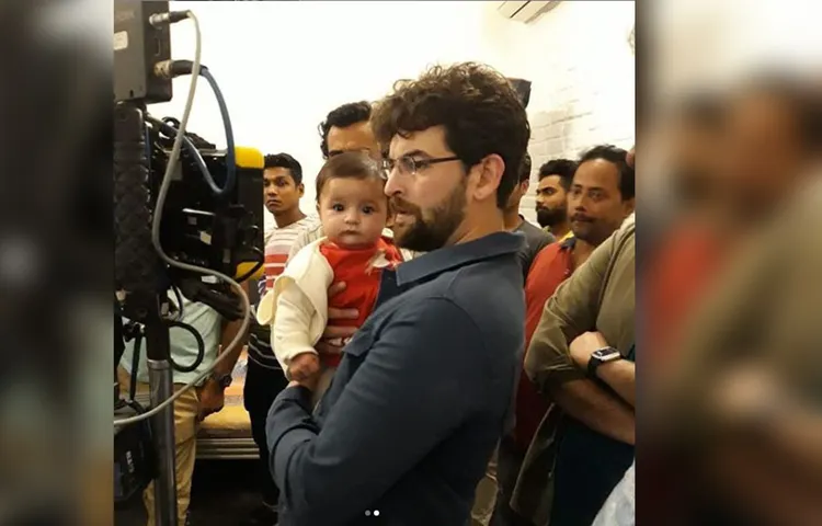 पापा नील से मिलने फिल्म के सेट पर पहुंची उनकी 4 महिने की बेटी, क्यूट तस्वीरें आईं सामने