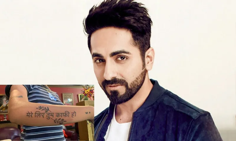 Ayushmann Khurrana की एक फैन ने उनके गीत के बोल ‘Mere Liye Tum Kaafi Ho’ को अपनी बांह पर प्यार की निशानी के रूप में टैटू कराया