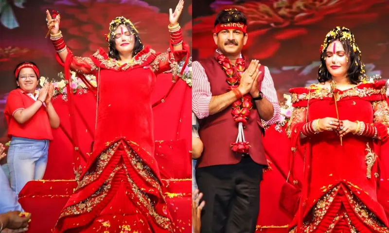 मशहूर गायक, सुपरस्टार और सांसद श्री मनोज तिवारी ने राधे मां के जन्मदिन को और भक्तिमय बनाया