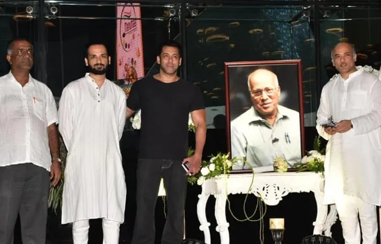 सूरज बड़जात्या के पिता राजकुमार बड़जात्या की प्रेयर मीट में शामिल हुए सलमान खान