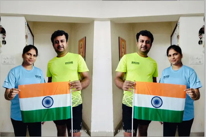 पुणे  के श्रीकांत केट ने लगातार दो बार परिवार सहित ऑक्सफेम ट्रेलवाकर चुनौती में भाग लेकर प्रवासी मज़दूरों  के प्रति ऐक्यभाव दिखाया