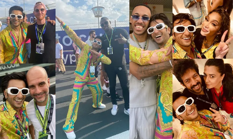 India’s pop culture icon Ranveer Singh has gala time with International celebrities at Formula One Abu Dhabi GP
