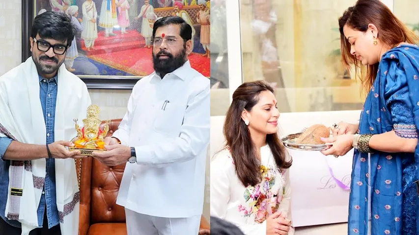 ग्लोबल स्टार रामचरण ने अपनी पत्नी उपासना संग की  मुख्यमंत्री श्री एकनाथ शिंदे से मुलाकात