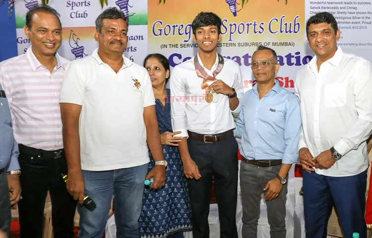 कॉमनवेल्थ गेम्स 2018 में गोल्ड जीतने पर चिराग शेट्टी को किया सम्मानित