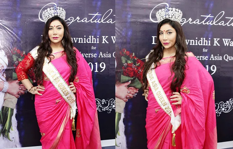 ब्यूटी पेजेंट जीतकर मुंबई लौटीं डॉ. नवनिधि के वाधवा का हुआ भव्य स्वागत