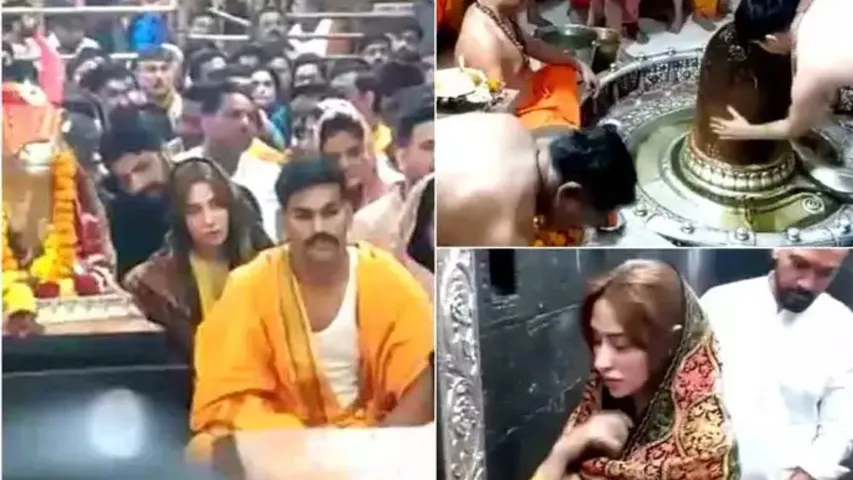 उज्जैन के महाकालेश्वर मंदिर में दर्शन करने पहुंची माहिरा शर्मा