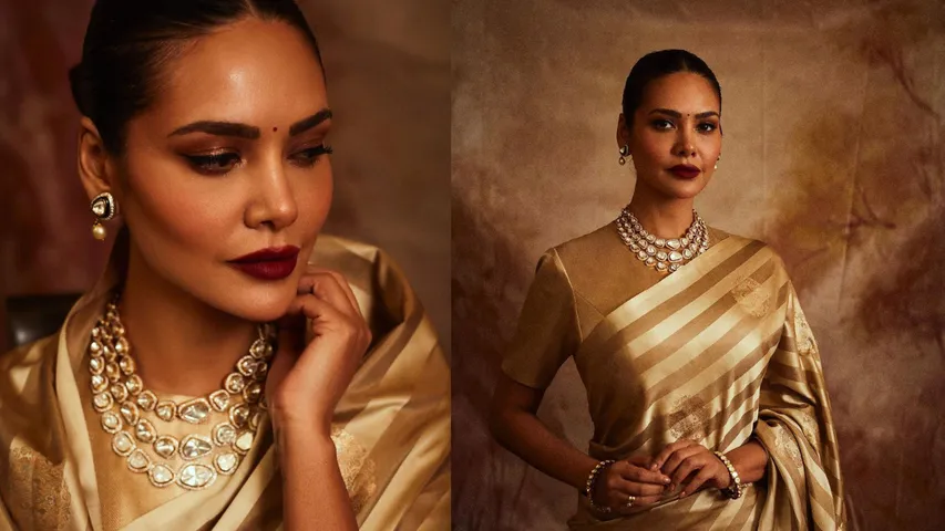 Esha Gupta Saree  Looks
