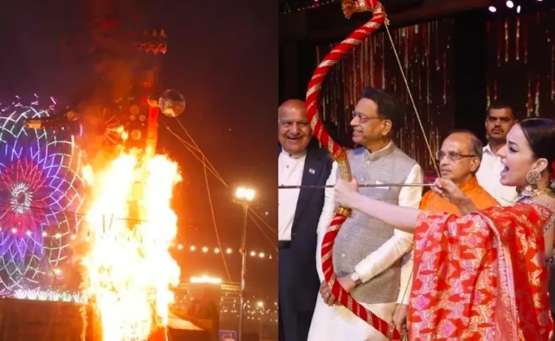 रावण जलाने को लेकर कंगना रनौत की हुई भद्द, चर्चा है कंगना से डर कर रावण पहले ही धराशाई हो गया!!