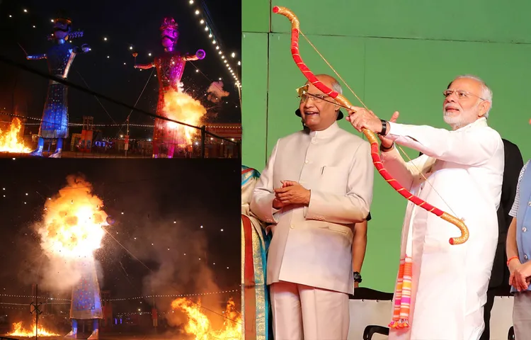 लवकुश रामलीला : पीएम मोदी ने किया रावण दहन