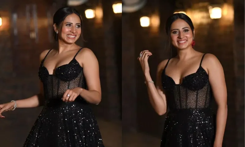 Sargun Mehta ने ब्लैक ड्रेस पहन दिए मेजर स्टाइल गोल्स