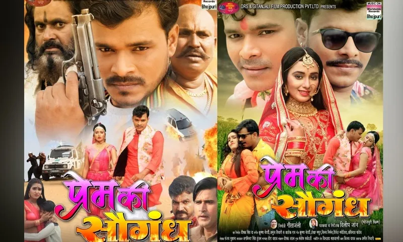 डीआरएस गीतांजली फिल्म प्रोडक्शन के बैनर तले निर्मित भोजपुरी फिल्म "प्रेम की सौगंध" रिलीज के लिए तैयार