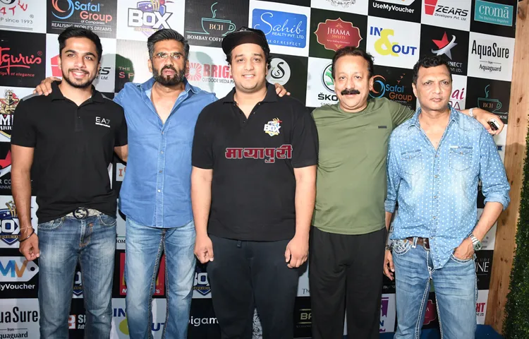 ज़ीशान सिद्दीकी और अभिनेता सुनील शेट्टी ने बॉक्स बॉल आउट सीरीज का टॉस आयोजित किया