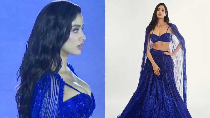 Janhvi Kapoor wore a stunning midnight blue lehenga at India Couture Week photo went viral on the internet