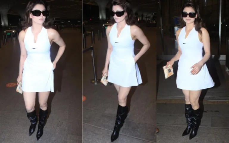 Urvashi Rautela एक बार फिर Airport पर अपने Sporty Tennis Look से इंटरनेट पर छा गईं