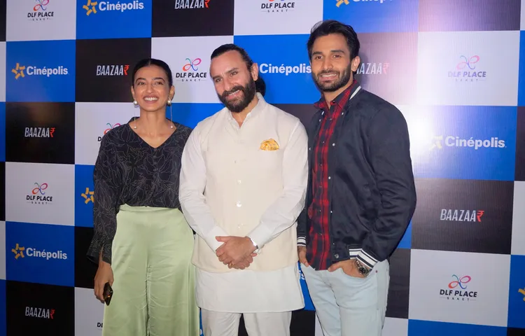 सैफ अली खान ने राधिका आप्टे और रोहन मेहरा के साथ किया फिल्म ‘बाजार’ का प्रमोशन