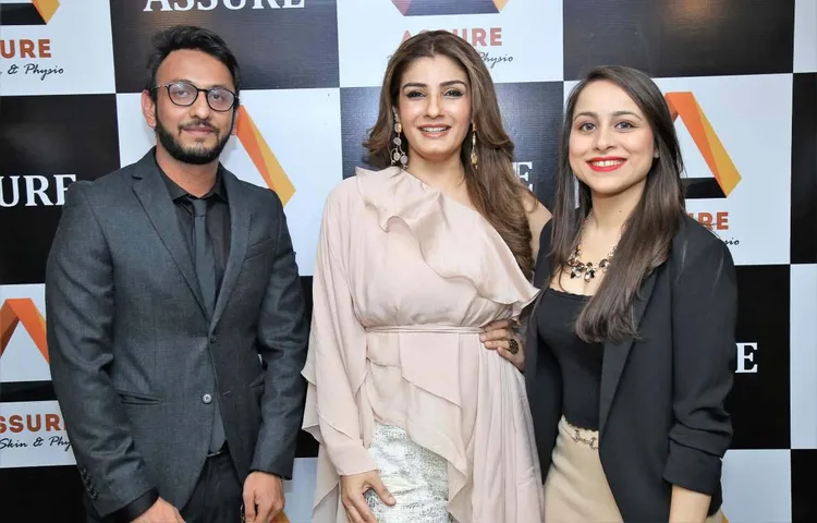 रवीना टंडन ने इंदौर में एश्योर क्लिनिक को लॉन्च किया