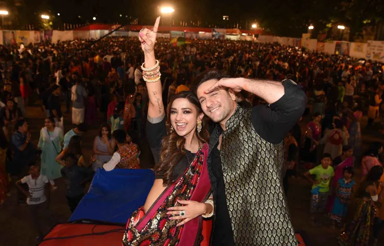 ‘मेरी हानिकारक बीवी’ की जिया शंकर और करण सूचक ने ‘तिरंगा डांडिया नाइट’ में की मस्ती