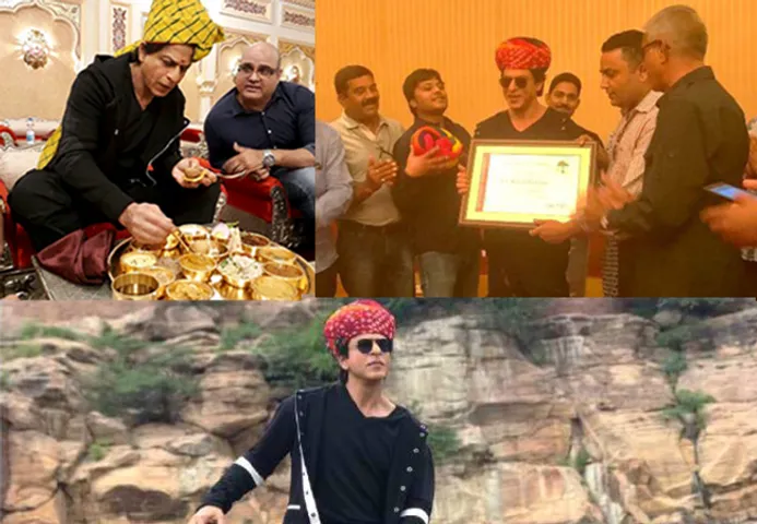 शाहरुख़ बने राजस्थान और जोधपुर के मेहमान...सोने की थाली में खाया खाना देखें फोटो वीडियो