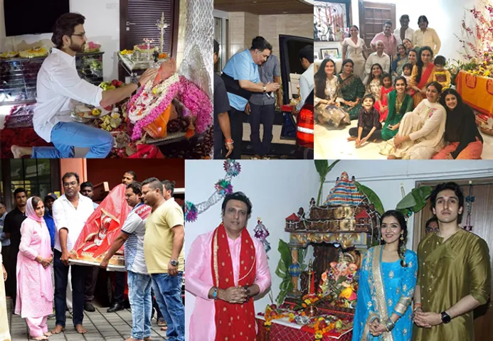नाना पाटेकर, रितिक, श्रद्धा, ऋषि कपूर गोविंदा सहित इन बॉलीवुड सितारों के घर विराजे गणपति बाप्पा