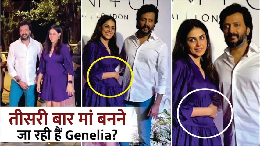 genelia & riteish latest video  genelia's third pregnancy