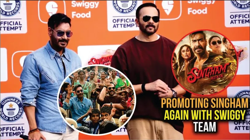 AJAY DEVGN and ROHIT SHETTY PROMOTING SINGHAM AGAIN WITH SWIGGY TEAM | SINGHAM AGAIN | AJAY DEVGN