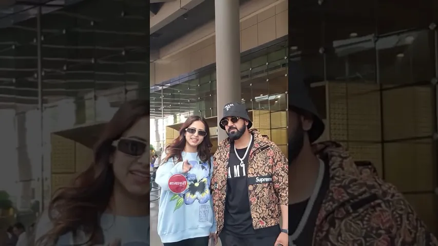 Sargun Mehta & Gippy Grewal spotted together at Mumbai Airport #viral #shorts