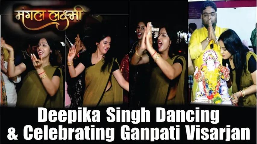 Deepika Singh Celebrating Ganpati Visarjan