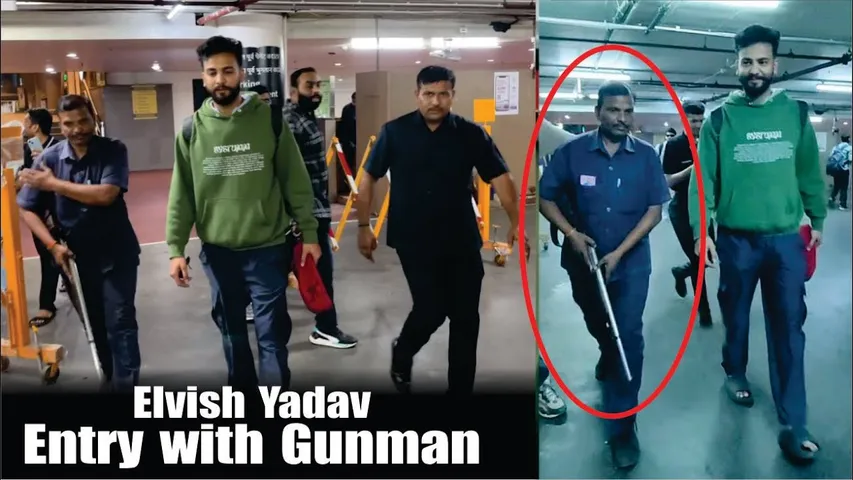 Elvish Yadav Entry with Gunman and BFF Kataria at | Elvish Yadav Airport Video | Elvish Yadav Video