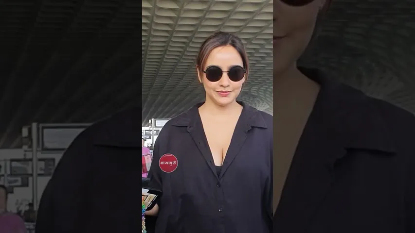 Neha Sharma Rocks An All-Black Airport Look At Mumbai Airport
