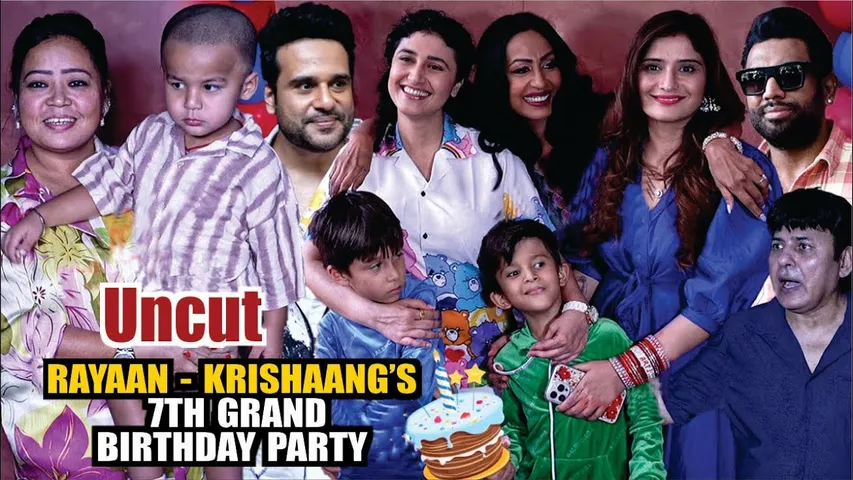 UNCUT - Krushna Abhishek - Kashmera Shah Sons Rayaan - Krishaang’s 7th Grand Birthday Party | Bharti