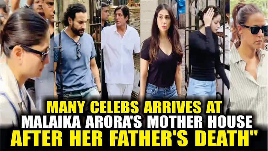 Kareena, Saif Ali, Chunky Pandey, Ananya At Malaika Arora's Mother house After Her Father's Death