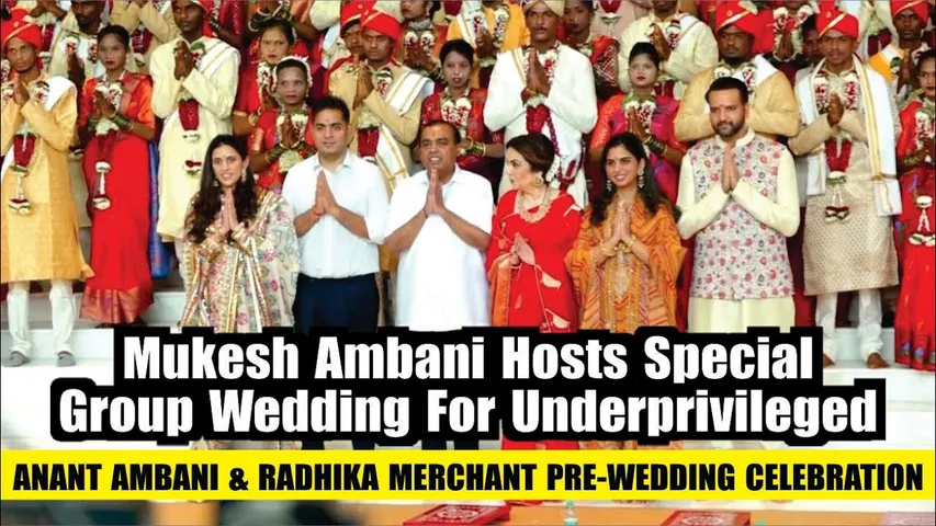 Mukesh Ambani hosts special group wedding for underprivileged l Anant Ambani - Radhika Pre Wedding