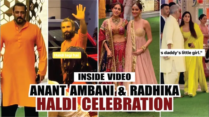 Salman Khan, Ranveer Singh, Janhvi, Sara Ali,Ananya & More At ANANT AMBANI-RADHIKA HALDI CELEBRATION