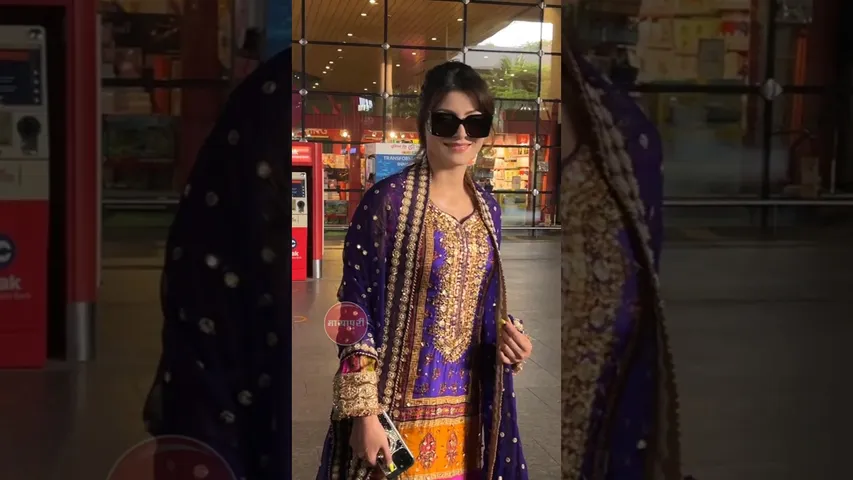 Urvashi Rautela Spotted At The Airport In A Traditional Look