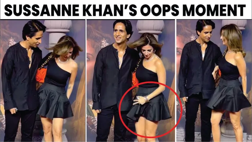 Sussanne Khan OOPS Moment | Suzzanne Khan At Heeramandi Screening | Bollywood Wardrobe Mistakes