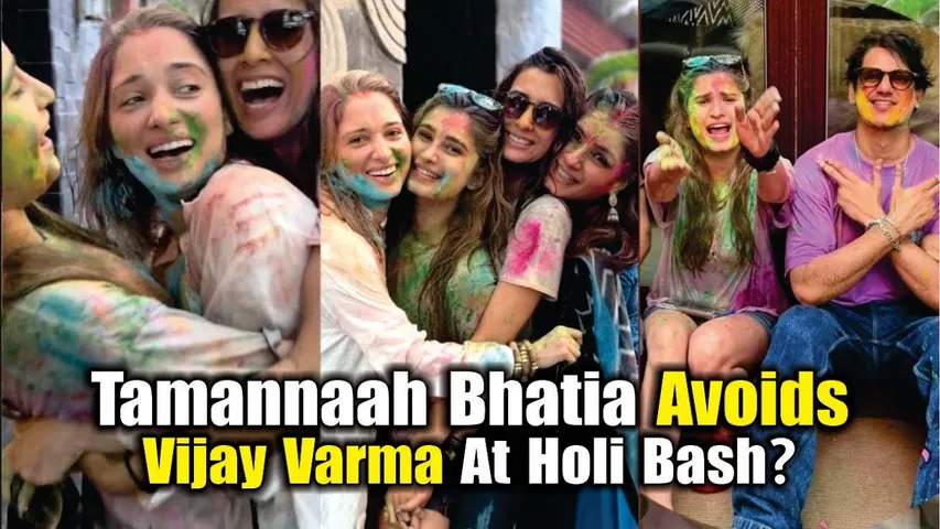 Tamannaah Bhatia Avoids Vijay Varma At Holi Bash? | Raveena Tandon's Holi party 2025 Inside  Video