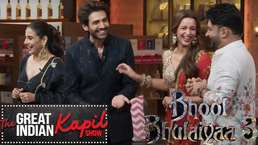 Bhool Bhulaiyaa 3 | kartik Aaryan, Vidya Balan , Tripti dimri, Rajpal at The Great Indian Kapil Show