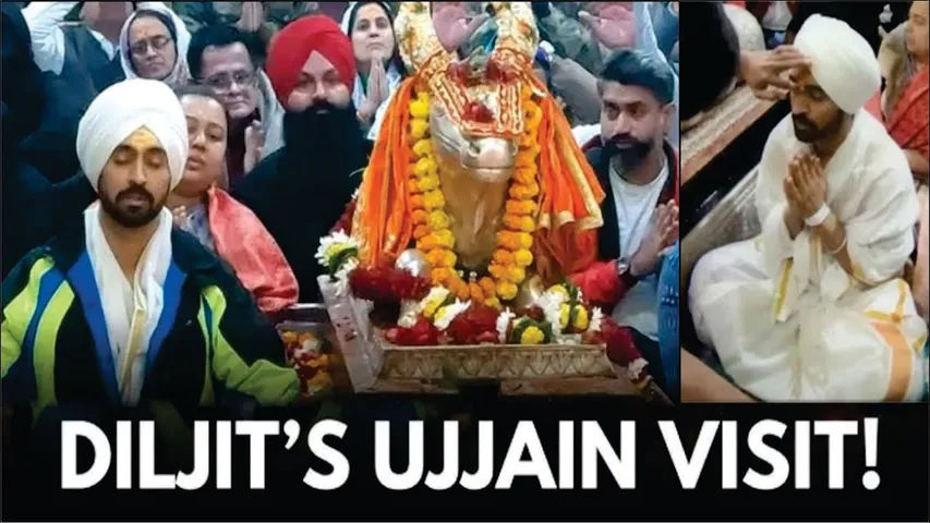 Diljit Dosanjh Visits Mahakaleshwar Temple in Ujjain After Indore Concert | Dil-Luminati Concert