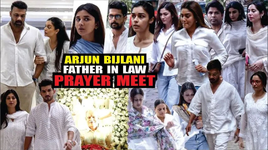 Arjun Bijlani Father In Law Prayer Meet | Arjun Bijlani Family, Isha Malviya, Kanika, Sana, Ankita